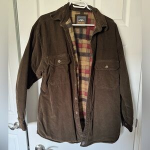 Brown corduroy shirt jacket (Large)